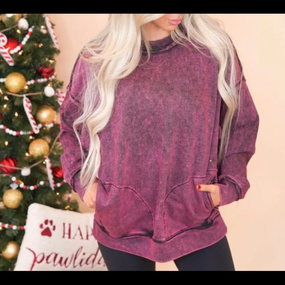 Zenana heavy French terry pull over - Picture 1 of 5
